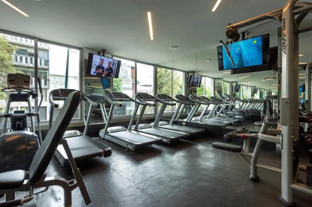Departamento Mexicano En Polanco. Pool - Gym - Parking 墨西哥城 外观 照片